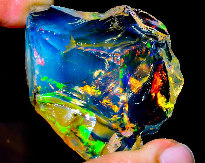 Featured listing image: Museum Piece Large Crystal Raw Opal Very Rare - 186.50 Cts, KR45-7, Rare Collction.