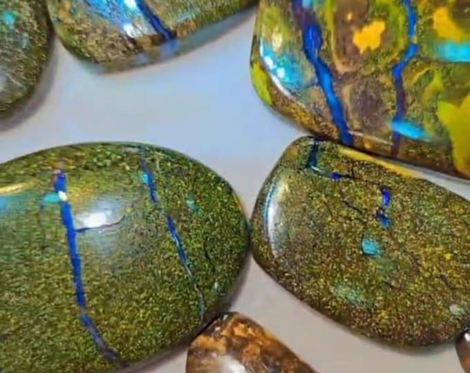 772 Ct. Top Grade Quality 100% Natural Boulder Opal Fancy Shape Cabochon Loose Gemstone For Making Jewelry, 13 pcs lot