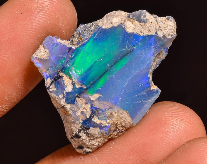 100% Natural Wire Fire Ethiopian Opal Rough Loose Gemstone 26X19X7 MM 15.50 Cts.