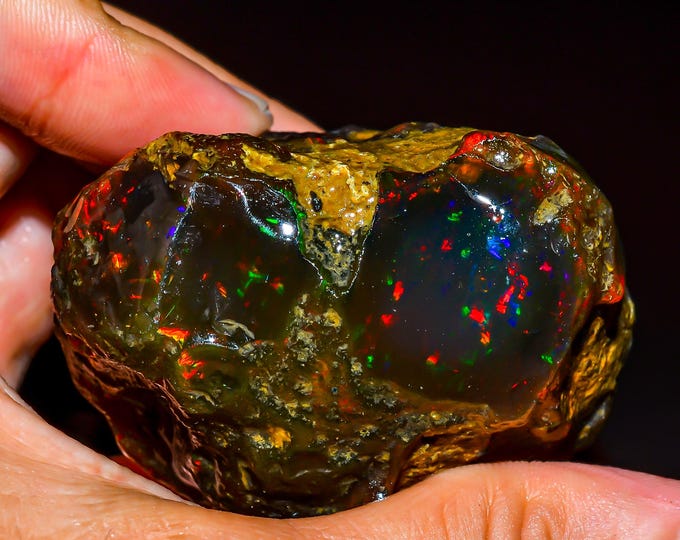 100% Natural Ethiopian Opal Fancy Rough Loose Gemstone 60X55X42 MM 621.00 Cts.