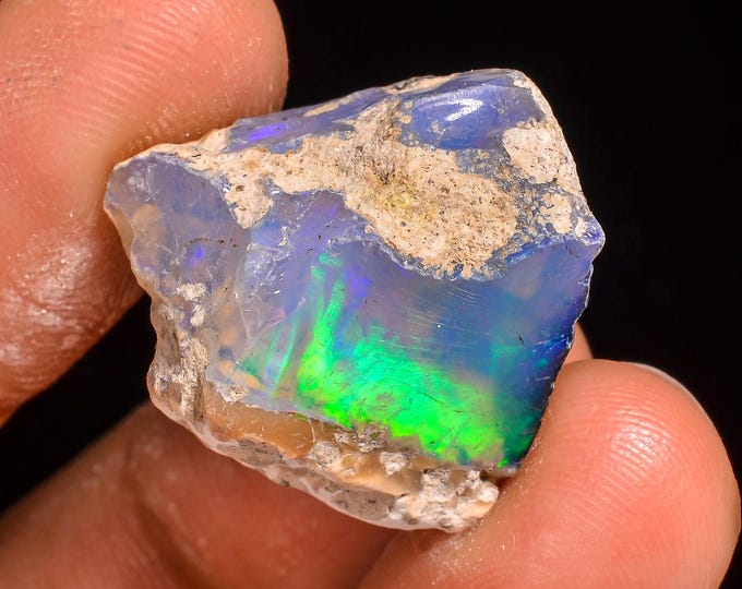 Amazing Top Grade Quality 100% Natural Welo Fire Ethiopian Opal Fancy Rough Loose Gemstone For Making Jewelry 21X20X15 MM 21.00 Cts. KR61-1