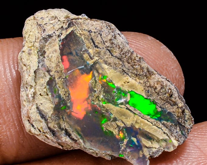 Natural Ethiopian Opal rough , 22x15x05 MM 08.05 Cts. KR03-21
