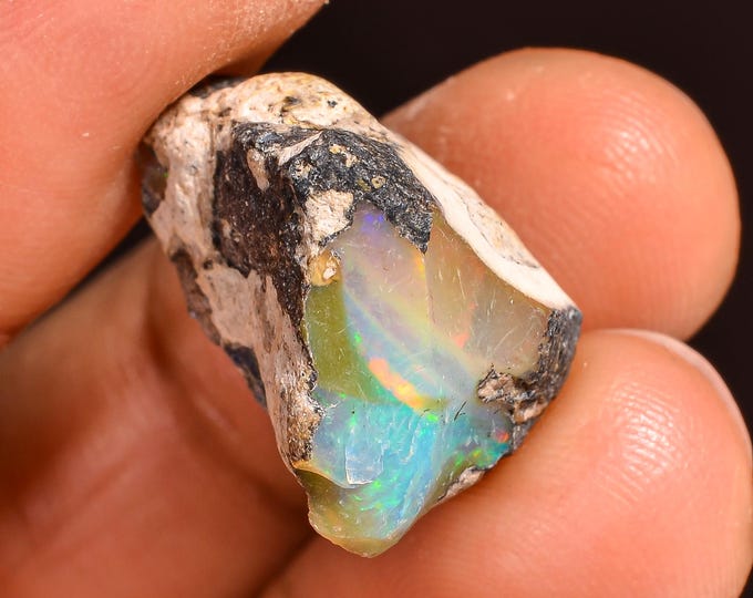 Tempting Top Grade Quality 100% Natural Welo Fire Ethiopian Opal Rough Loose Gemstone For Making Jewelry 16X14X10 MM 11.00 Cts. KR61-22