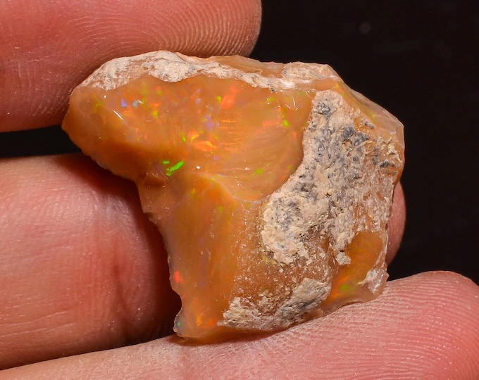 Outstanding Top Grade Quality 100% Natural Welo Fire Ethiopian Opal Rough Loose Gemstone For Making Jewelry 27X23X10 MM 23.50 Cts. KR58-25