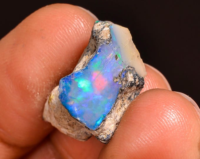 Immaculate Top Grade Quality 100% Natural Welo Fire Ethiopian Opal Rough Loose Gemstone For Making Jewelry 19X14X11 MM 08.50 Cts. KR61-13