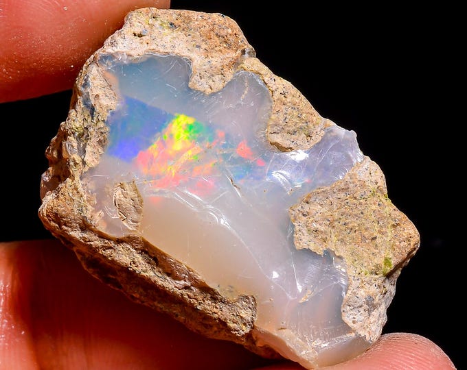 AAA+ Grade Natural Ethiopian Opal Rough Lot, Welo Fire Opal Raw, Opal Crystal, Raw Opal Stone Opal, Dry Opal Gemstone Raw 27.50 Cts.