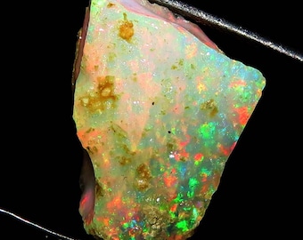 AA Grade Welo Opal Raw Crystals: 24.25 Carat Ethiopian Gemstone