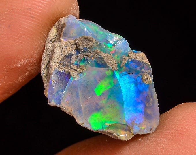 Classic Top Grade Quality 100% Natural Welo Fire Ethiopian Opal Fancy Rough Loose Gemstone For Making Jewelry 20X13X7 MM 09.00 Cts. KR61-5