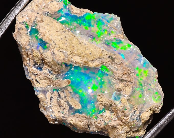 13.5 Cts. 100% Natural Welo Fire Ethiopian Opal Rough Loose Gemstone  24x16x07 MM