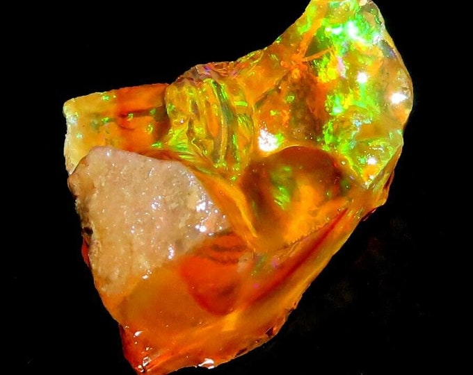 Earth mine Natural Ethiopian opal raw Rough crystal welo fire opal natural earth mine crystal opal raw Rough gemstone,  40.80 Carat large