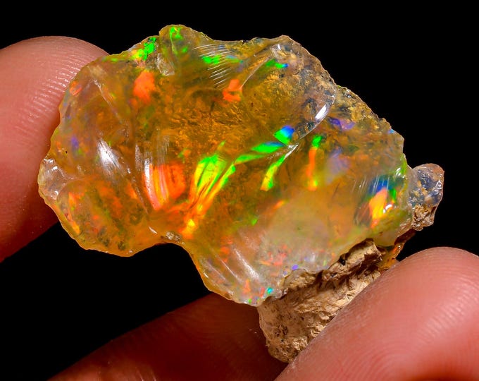 Natural Ethiopian Opal Rough Lot, Welo Fire Opal Raw, Opal Crystal, Raw Opal Stone Opal, Dry Opal Gemstone Raw 20.50 Cts., 26X18X10MM.