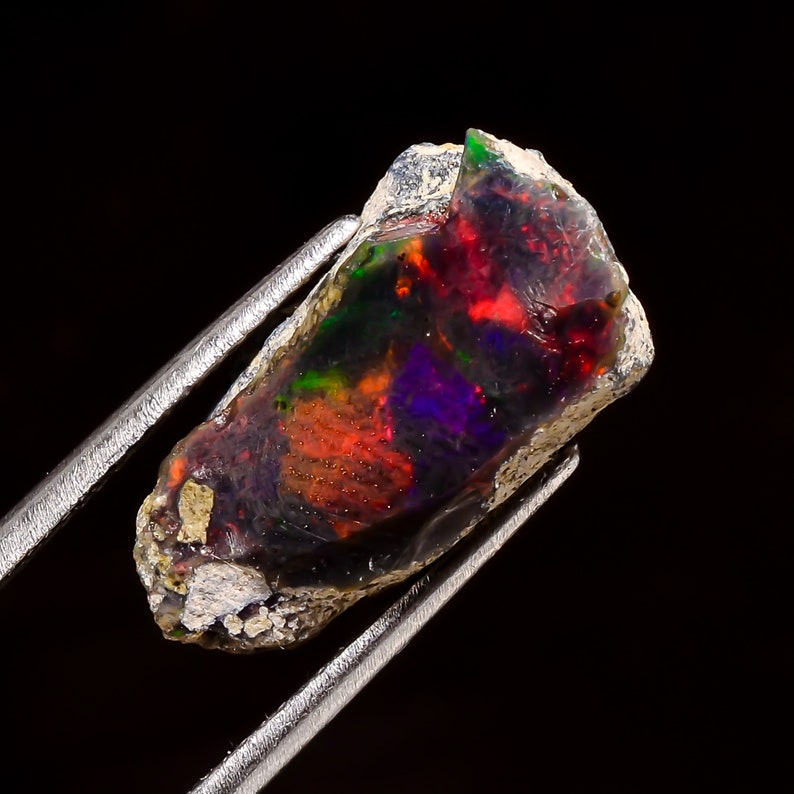 Natural Black Opal Rough Opal Rough AAA Grade Raw Ethiopian Opal Rough