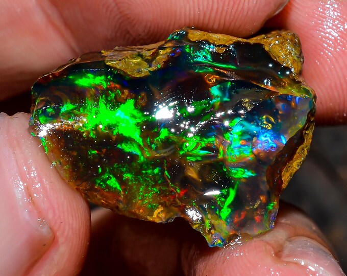 Opal Rough Gemstone, Natural Crystal Opal Rough,Welo Fire Crystal Opal, Flashy Fire Specimens Ethiopian Opal Raw, Oil Opal Rough, 25.00 Cts.
