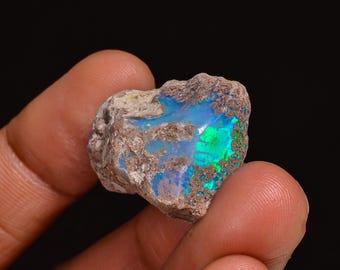 Ethiopian Welo Opal Rough Gemstone: Natural Fire Opal for Jewelry Making