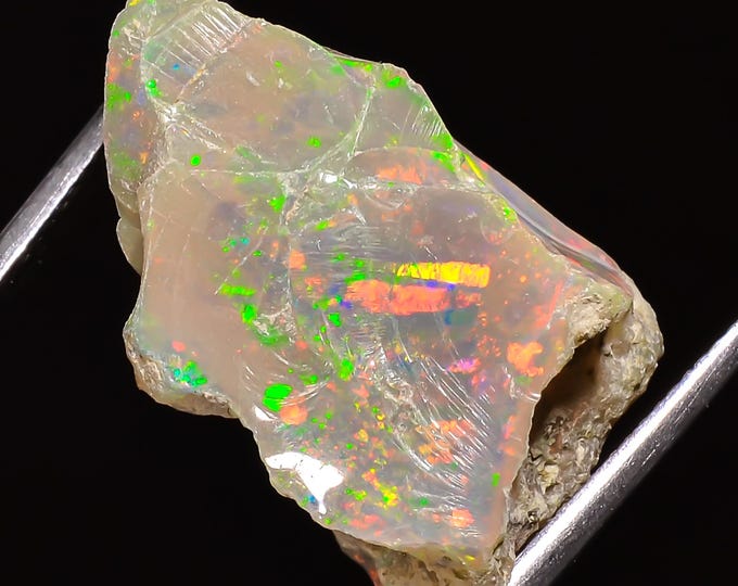 22.5 Cts. 100% Natural Welo Fire Ethiopian Opal Rough Loose Gemstone  22x18x13 MM