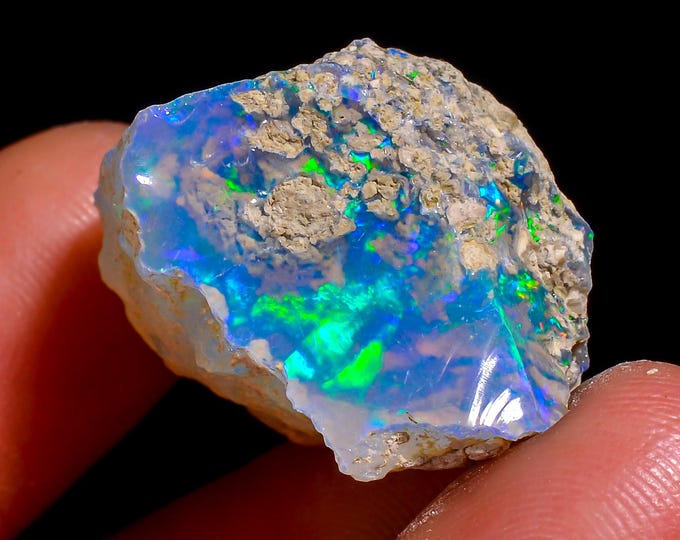 Ethiopian Opal Rough Mineral, Stunning Colorful Raw Gem for Handmade Art, Ideal Gift for Collectors