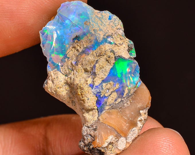 Unique Top Grade Quality 100% Natural Welo Fire Ethiopian Opal Fancy Rough Loose Gemstone For Making Jewelry 27X17X9 MM 14.00 Cts. KR61-124