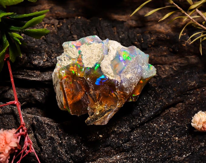 Natural Ethiopian Opal rough ,26x24x18 MM 34.00 Cts. KR14-97