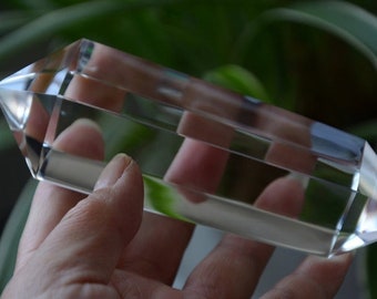 Clear Crystal Quartz Vogel Wand: Hand Cut Reiki Healing Point