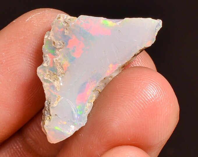 Splendid Top Grade Quality 100% Natural Welo Fire Ethiopian Opal Fancy Rough Loose Gemstone For Making Jewelry 25X14X8 MM 07.00 Cts. KR57-26