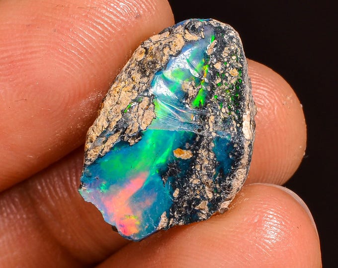 Tempting Top Grade Quality 100% Natural Welo Fire Ethiopian Opal Fancy Rough Loose Gemstone For Making Jewelry 19X13X9 MM 08.00 Cts. KR61-72