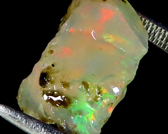 Stunning Top Grade Quality 100% Natural Welo Fire Ethiopian Opal Fancy Rough Loose Gemstone For Making Jewelry 10x15x07 MM 04.50 Cts.
