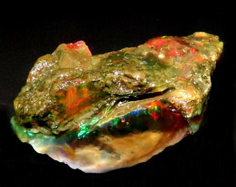 216.90 Ct Rare Ethiopian Welo Fire Opal Rough | Multi-Color Raw Loose Opal
