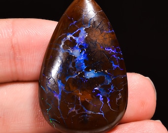 Boulder Opal Cabochon: Pear Shape 34X21X8 MM, 52 Cts.