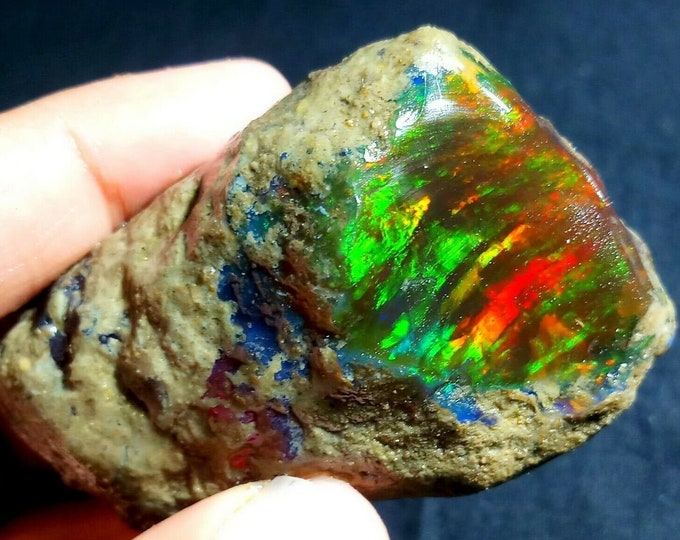 Ethiopian Welo Fire Opal Rough 555 CTS Natural Crystal Opal Raw Loose Gemstone for Jewelry Making