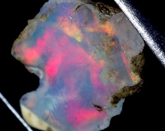Awesome Top Grade Quality 100% Natural Welo Fire Ethiopian Opal Fancy Rough Loose Gemstone For Making Jewelry 13x21x04 MM 04.10 Cts.