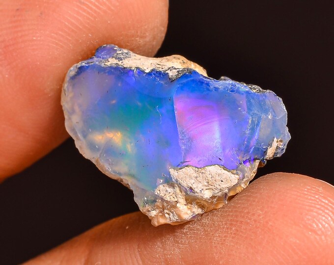 Mind Blowing Top Grade Quality 100% Natural Welo Fire Ethiopian Opal Rough Loose Gemstone For Making Jewelry 19X14X8 MM 08.50 Cts. KR61-16