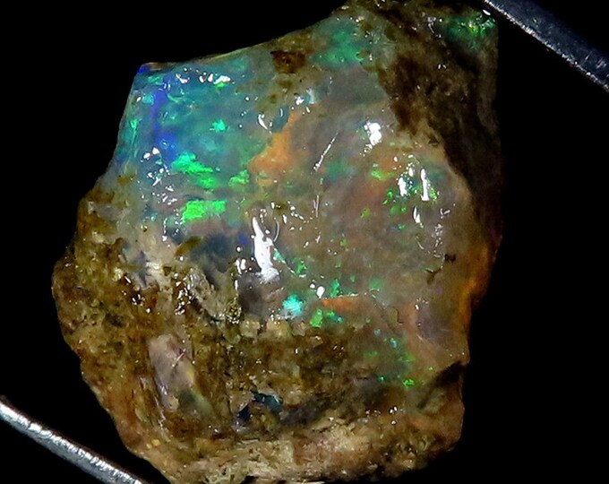 Tempting Top Grade Quality 100% Natural Welo Fire Ethiopian Opal Fancy Rough Loose Gemstone For Making Jewelry 13x18x10 MM 08.90 Cts.