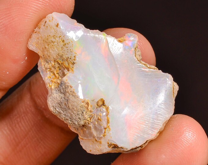 Mind Blowing Top Grade Quality 100% Natural Welo Fire Ethiopian Opal Rough Loose Gemstone For Making Jewelry 29X22X9 MM 19.00 Cts. KR57-24