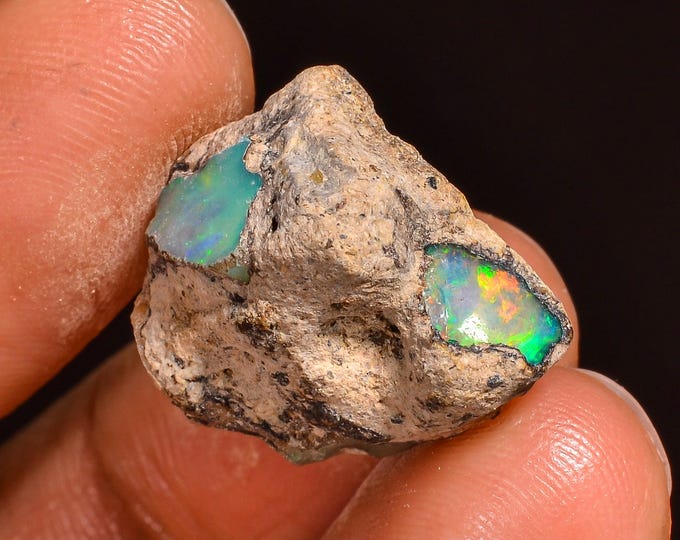 Marvellous Top Grade Quality 100% Natural Welo Fire Ethiopian Opal Rough Loose Gemstone For Making Jewelry 17X14X8 MM 10.00 Cts. KR61-15