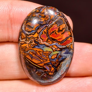 Unique Top Grade Quality 100% Natural Boulder Opal Oval Shape Cabochon Loose Gemstone For Making Jewelry 31X21X5 MM 32.50 Cts. KR44-35