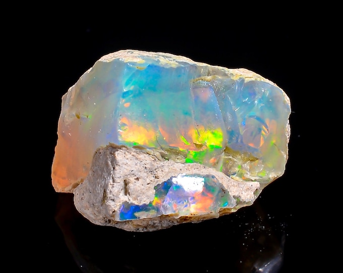 AAA+ Grade Natural Ethiopian Opal Rough Lot, Welo Fire Opal Raw, Opal Crystal, Raw Opal Stone Opal, Dry Opal Gemstone Raw 32.50Cts.
