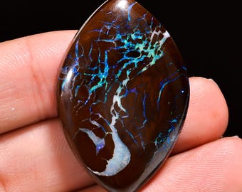 Boulder Opal Cabochon: Marquise Gemstone for Jewelry Making (37X24X7mm, 59.50 Cts.)