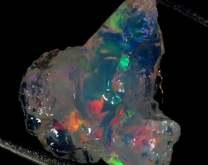 Amazing Top Grade Quality 100% Natural Welo Fire Ethiopian Opal Fancy Rough Loose Gemstone For Making Jewelry 10X13X08 MM 04.70 Cts.