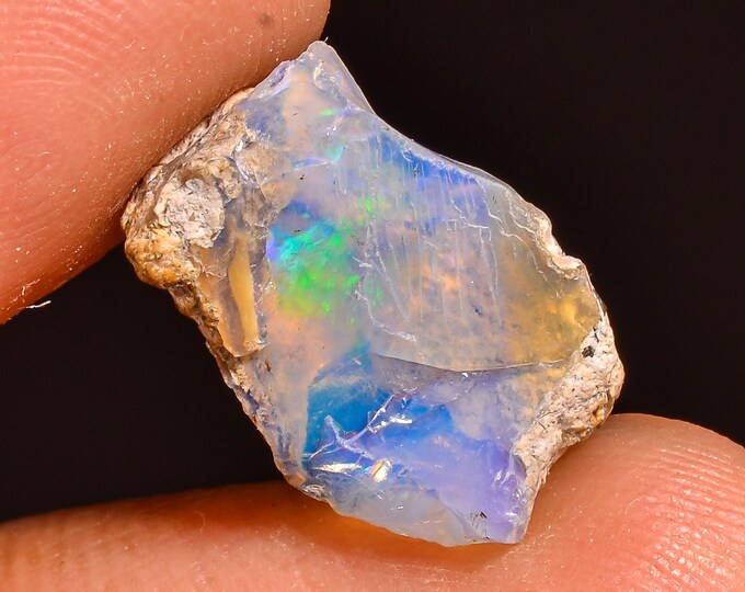 Immaculate Top Grade Quality 100% Natural Welo Fire Ethiopian Opal Rough Loose Gemstone For Making Jewelry 15X10X7 MM 04.00 Cts. KR61-88