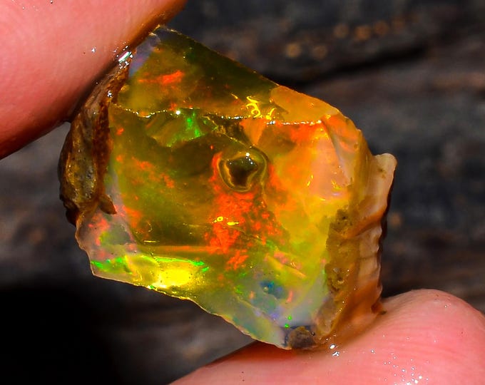 Opal Rough Gemstone, Natural Crystal Opal Rough,Welo Fire Crystal Opal, Flashy Fire Specimens Ethiopian Opal Raw, Oil Opal Rough, 08.00 Cts.