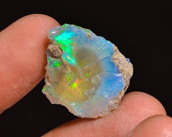 Tempting Top Grade Quality 100% Natural Welo Fire Ethiopian Opal Fancy Rough Loose Gemstone For Making Jewelry 20X18X9 MM 14.00 Cts. KR63-22