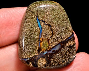 Boulder Opal Cabochon: Natural Gemstone for Jewelry Making (28X24X9 MM, 56.00 Cts.)
