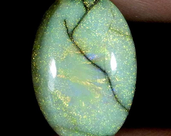 MONARCH OPAL Cabochon  -  5.30Cts Monarch/Sterling Opal Color Changing, Multi Fire Opal For Jewelry