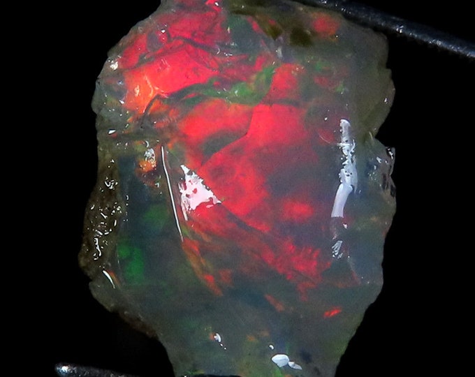 Unique Top Grade Quality 100% Natural Welo Fire Ethiopian Opal Fancy Rough Loose Gemstone For Making Jewelry 11X16X08 MM 06.00 Cts.