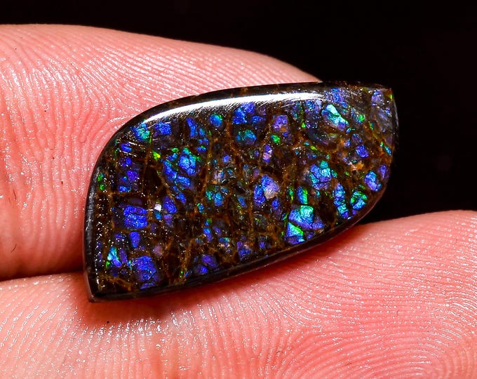 Fantastic Top Grade Quality 100% Natural Ammolite Fancy Shape Cabochon Loose Gemstone For Making Jewelry 21X10X4 MM 10.50 Cts. KR41-36