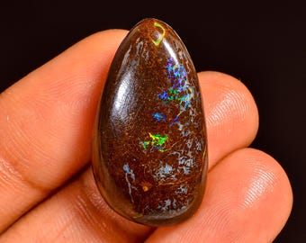 Boulder Opal Cabochon: Natural Gemstone for Jewelry Making (26X15X6 MM, 25.50 Cts.)