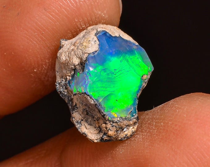 Classic Top Grade Quality 100% Natural Welo Fire Ethiopian Opal Fancy Rough Loose Gemstone For Making Jewelry 13X10X7 MM 04.50 Cts. KR61-30