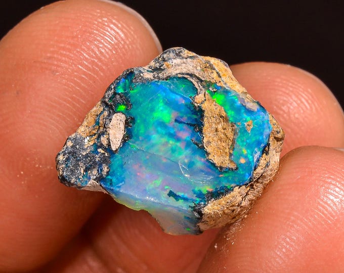Gorgeous Top Grade Quality 100% Natural Welo Fire Ethiopian Opal Rough Loose Gemstone For Making Jewelry 16X13X11 MM 08.00 Cts. KR61-12