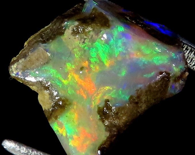 Dazzling Top Grade Quality 100% Natural Welo Fire Ethiopian Opal Fancy Rough Loose Gemstone For Making Jewelry 14x17x11 MM 09.50 Cts.