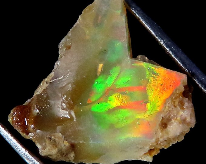 Mind Blowing Top Grade Quality 100% Natural Welo Fire Ethiopian Opal Rough Loose Gemstone For Making Jewelry 13x14x05 MM 05.50 Cts.